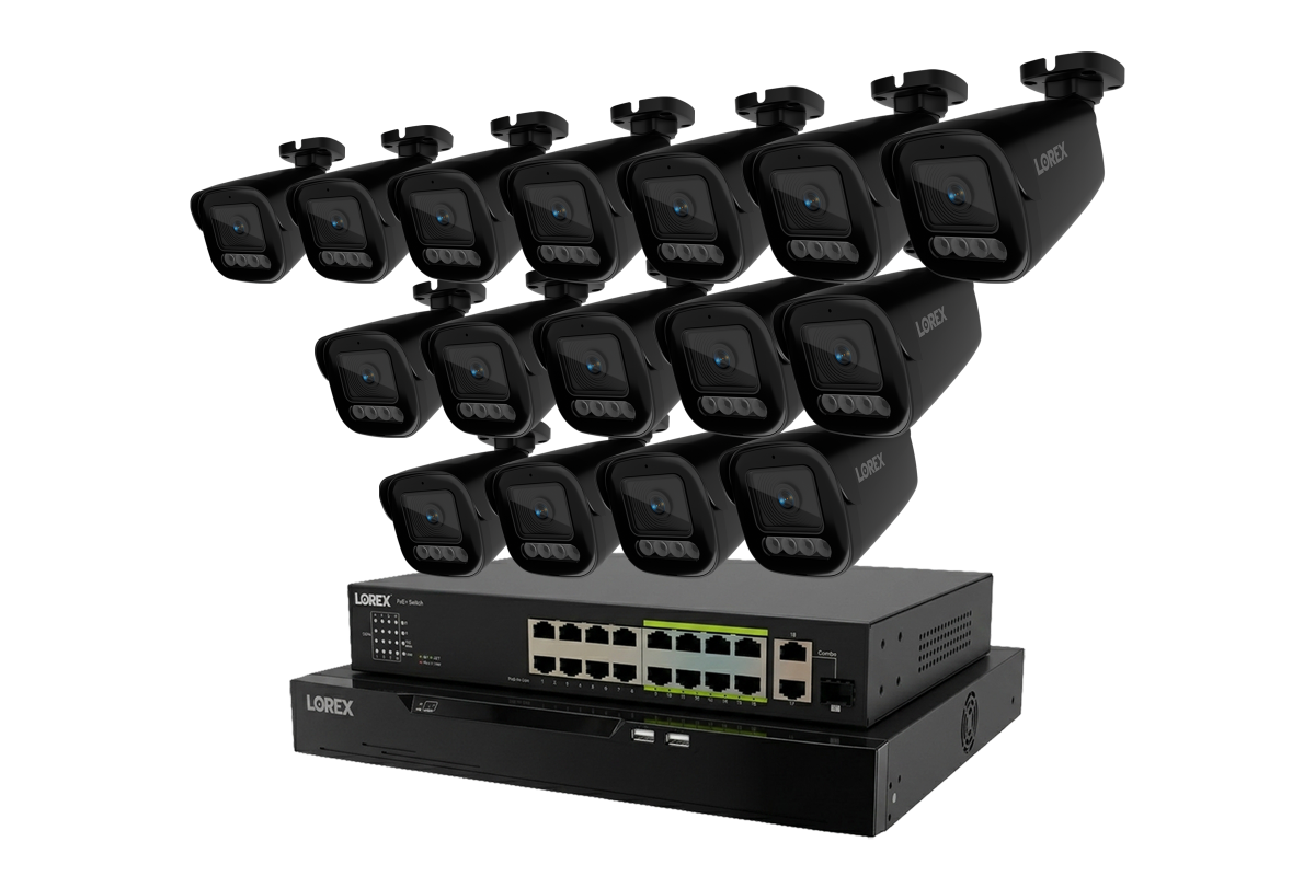 Lorex Connect X Series 4K 32-Channel Wired NVR System with X3 Bullet Security Cameras - 8TB
