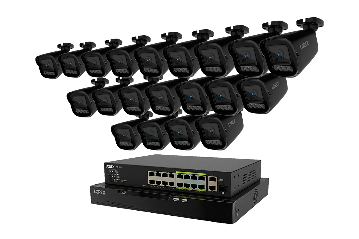 Lorex Connect X Series 4K 32-Channel Wired NVR System with X3 Bullet Security Cameras - 8TB