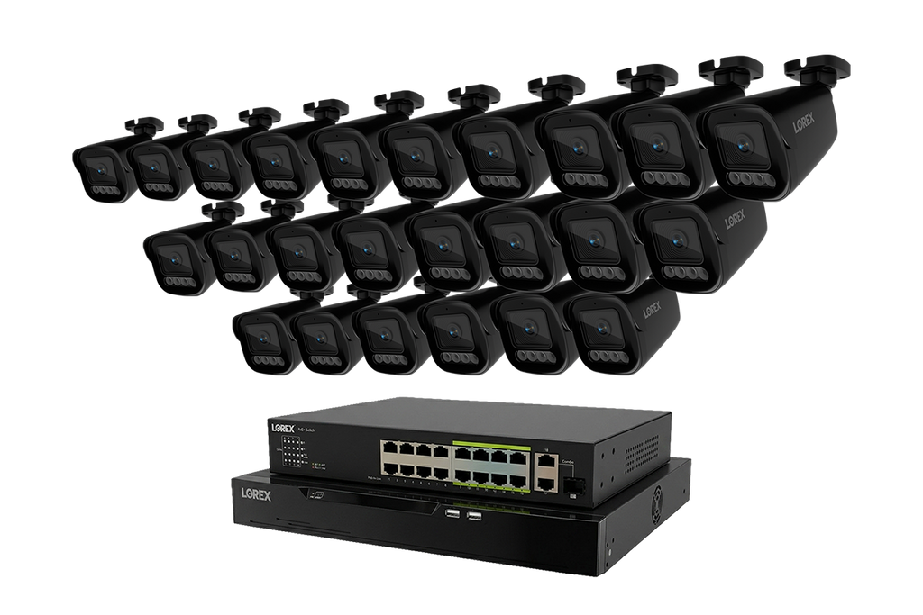 Lorex Connect X Series 4K 32-Channel Wired NVR System with X3 Bullet Security Cameras - 8TB
