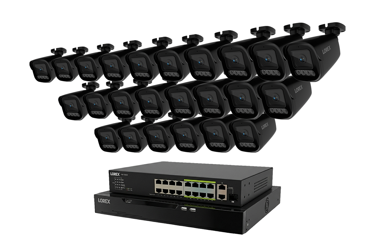 Lorex Connect X Series 4K 32-Channel Wired NVR System with X3 Bullet Security Cameras - 8TB