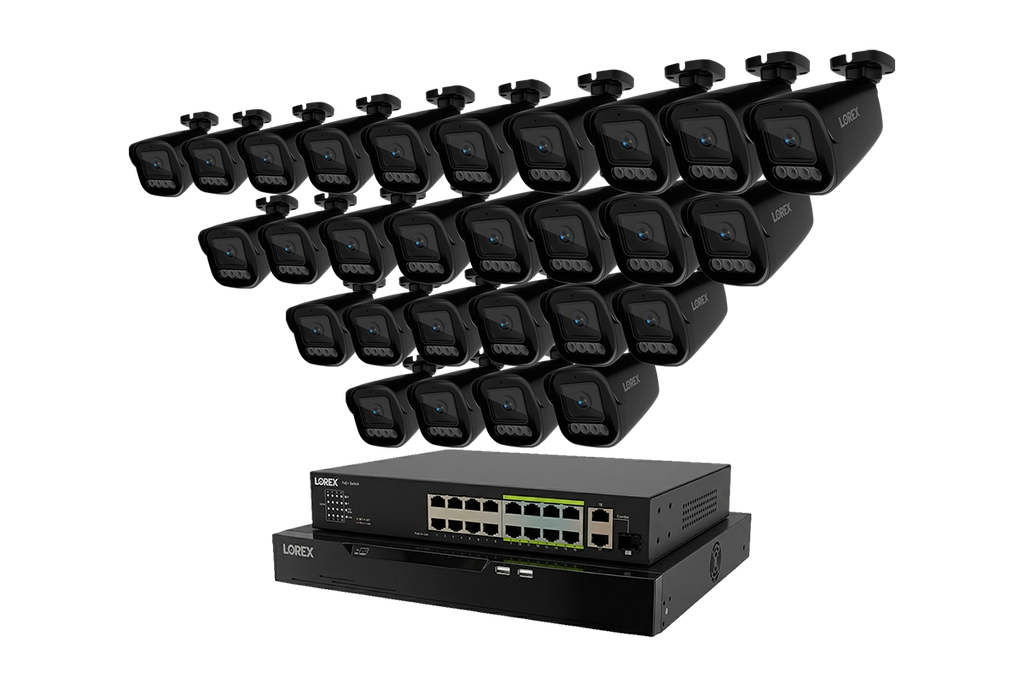 Lorex Connect X Series 4K 32-Channel Wired NVR System with X3 Bullet Security Cameras - 8TB