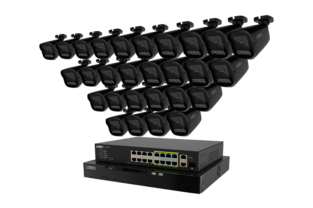Lorex Connect X Series 4K 32-Channel Wired NVR System with X3 Bullet Security Cameras - 8TB