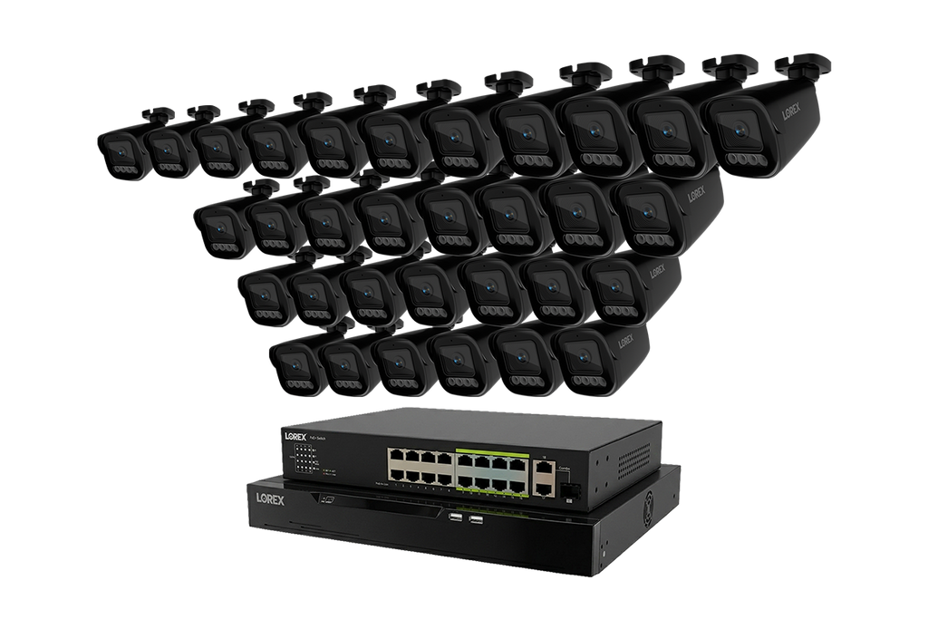 Lorex Connect X Series 4K 32-Channel Wired NVR System with X3 Bullet Security Cameras - 8TB