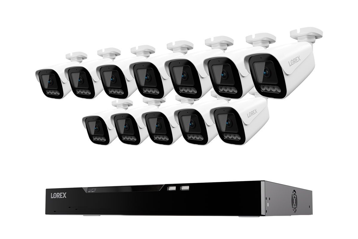 Lorex Connect X Series 4K 16-Channel Wired NVR System with X3 Bullet Security Cameras - 4TB