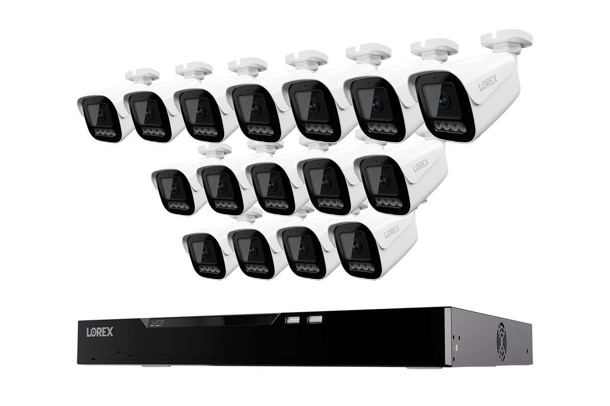 Lorex Connect X Series 4K 16-Channel Wired NVR System with X3 Bullet Security Cameras - 4TB