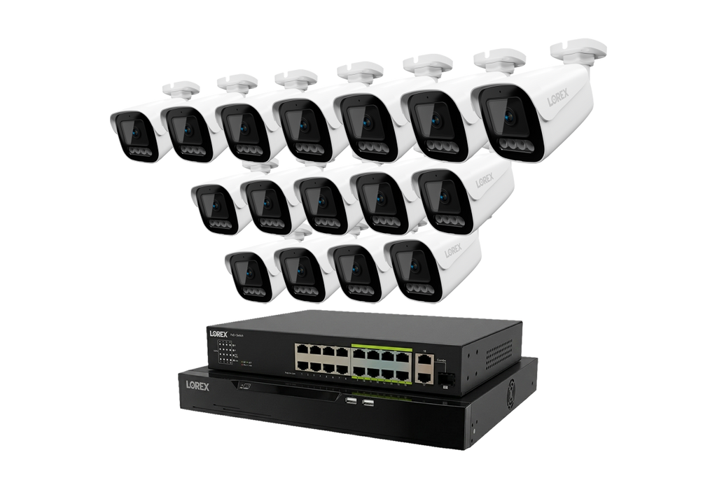 Lorex Connect X Series 4K 32-Channel Wired NVR System with X3 Bullet Security Cameras - 8TB