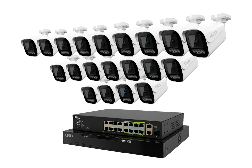 Lorex Connect X Series 4K 32-Channel Wired NVR System with X3 Bullet Security Cameras - 8TB