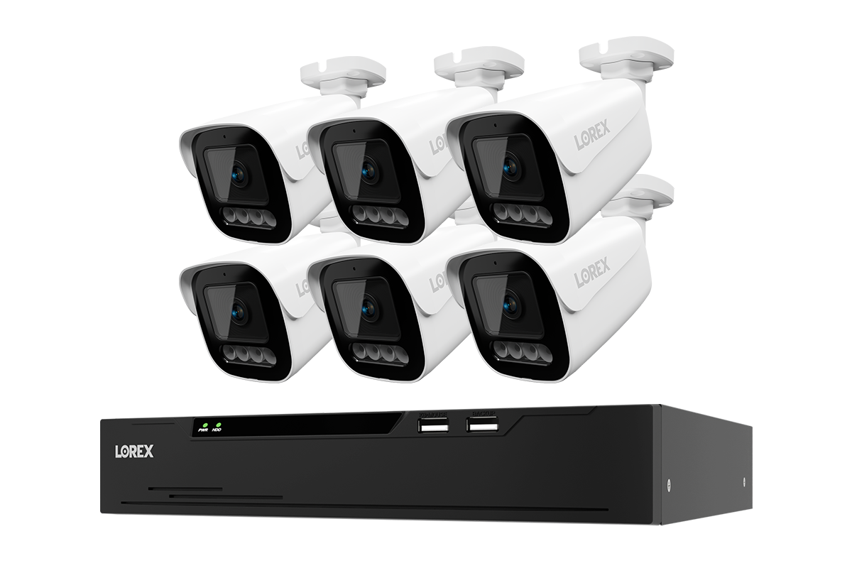 Lorex Connect X Series 4K 8-Channel Wired NVR System with X3 Bullet Security Cameras - 2TB