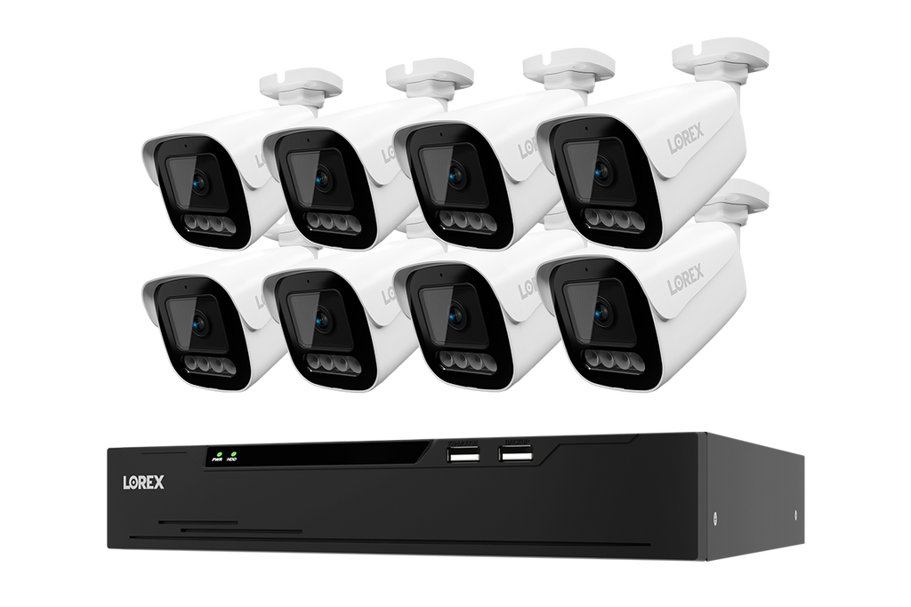 Lorex Connect X Series 4K 8-Channel Wired NVR System with X3 Bullet Security Cameras - 2TB