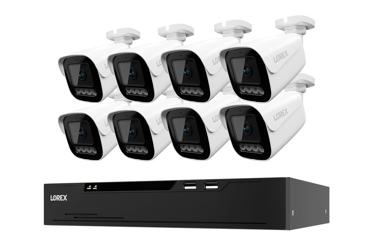 Lorex Connect X Series 4K 8-Channel Wired NVR System with X3 Bullet Security Cameras - 2TB