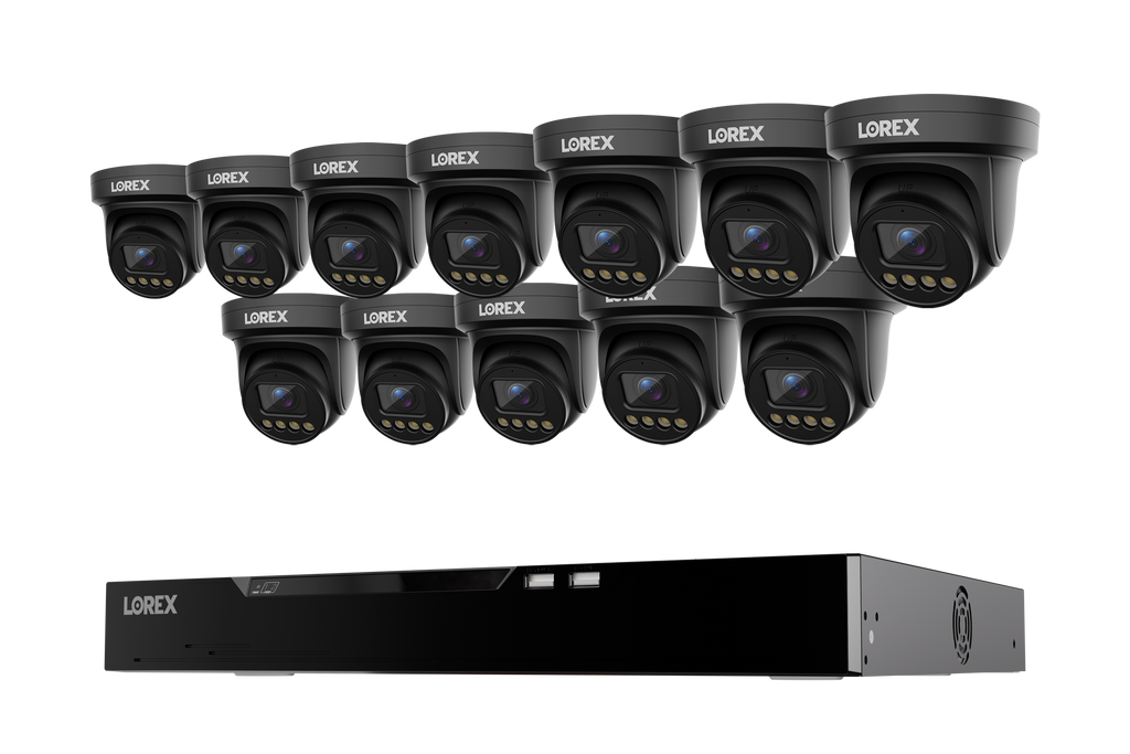 Lorex Connect X Series 4K 16-Channel Wired NVR System with X3 Turret Security Cameras - 4TB