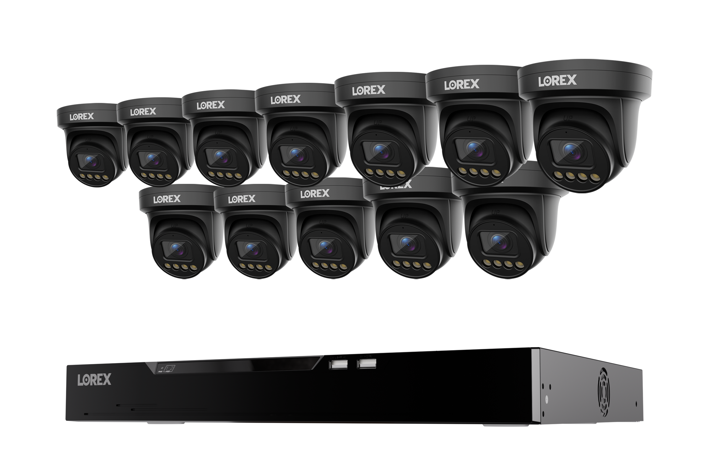 Lorex Connect X Series 4K 16-Channel Wired NVR System with X3 Turret Security Cameras - 4TB