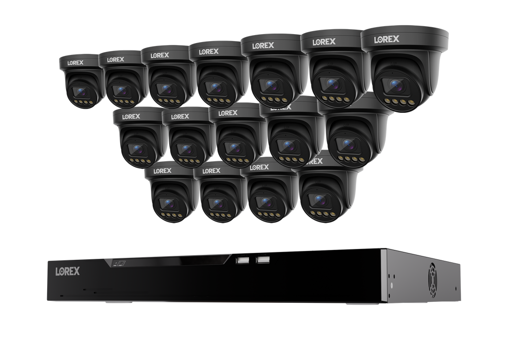 Lorex Connect X Series 4K 16-Channel Wired NVR System with X3 Turret Security Cameras - 4TB