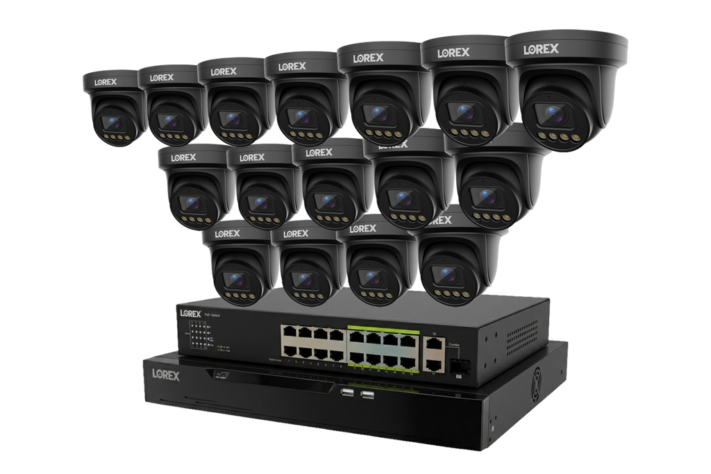 Lorex Connect X Series 4K 32-Channel Wired NVR System with X3 Turret Security Cameras - 8TB