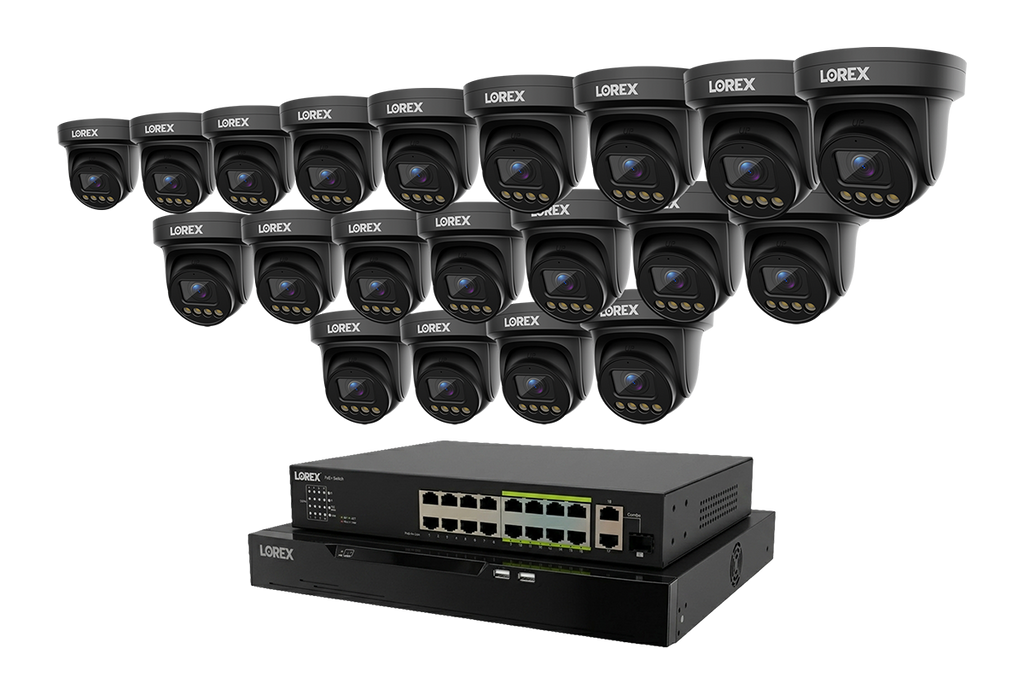 Lorex Connect X Series 4K 32-Channel Wired NVR System with X3 Turret Security Cameras - 8TB