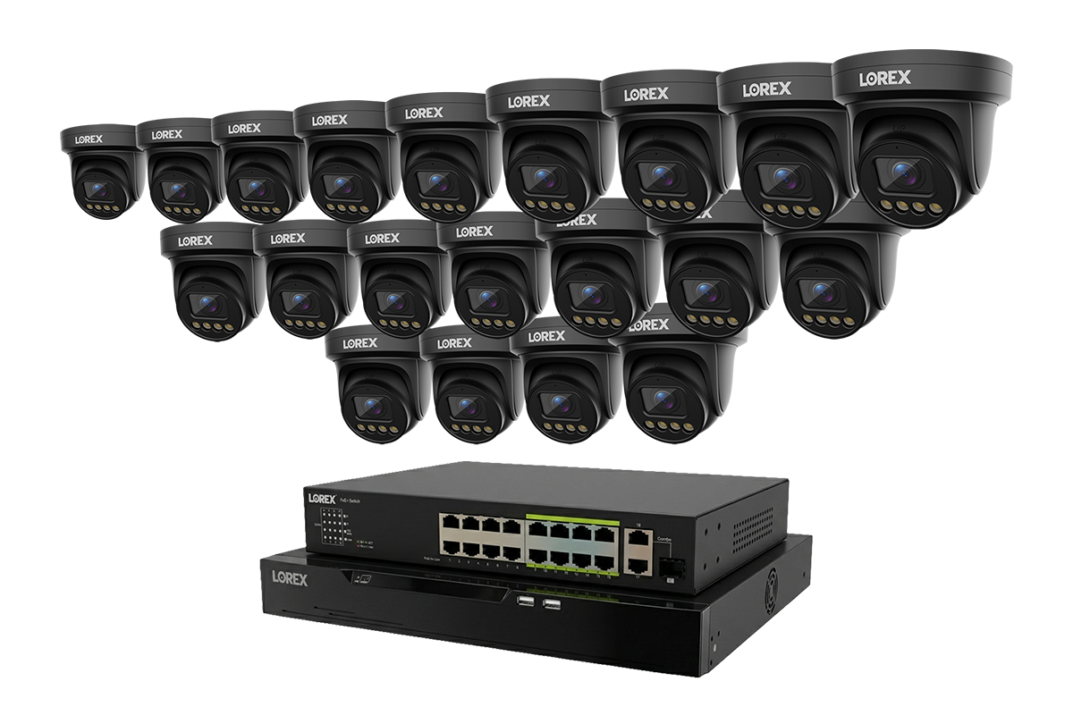 Lorex Connect X Series 4K 32-Channel Wired NVR System with X3 Turret Security Cameras - 8TB