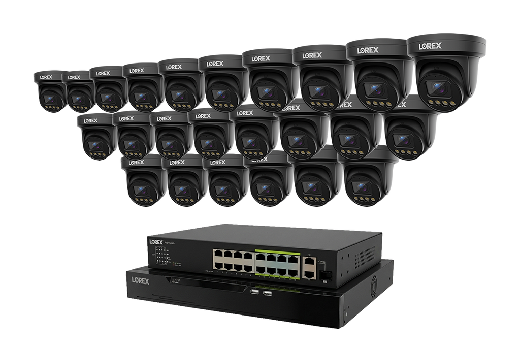 Lorex Connect X Series 4K 32-Channel Wired NVR System with X3 Turret Security Cameras - 8TB