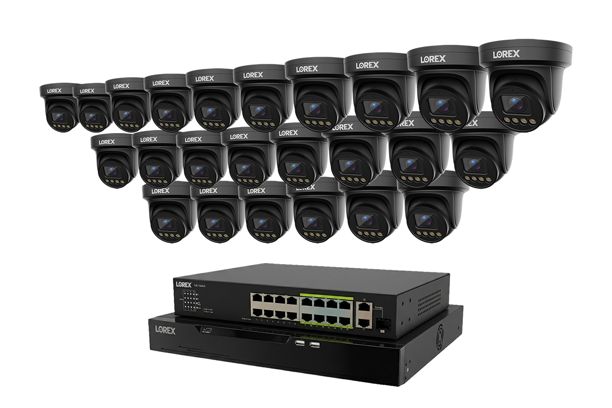Lorex Connect X Series 4K 32-Channel Wired NVR System with X3 Turret Security Cameras - 8TB