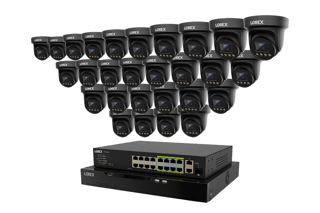 Lorex Connect X Series 4K 32-Channel Wired NVR System with X3 Turret Security Cameras - 8TB