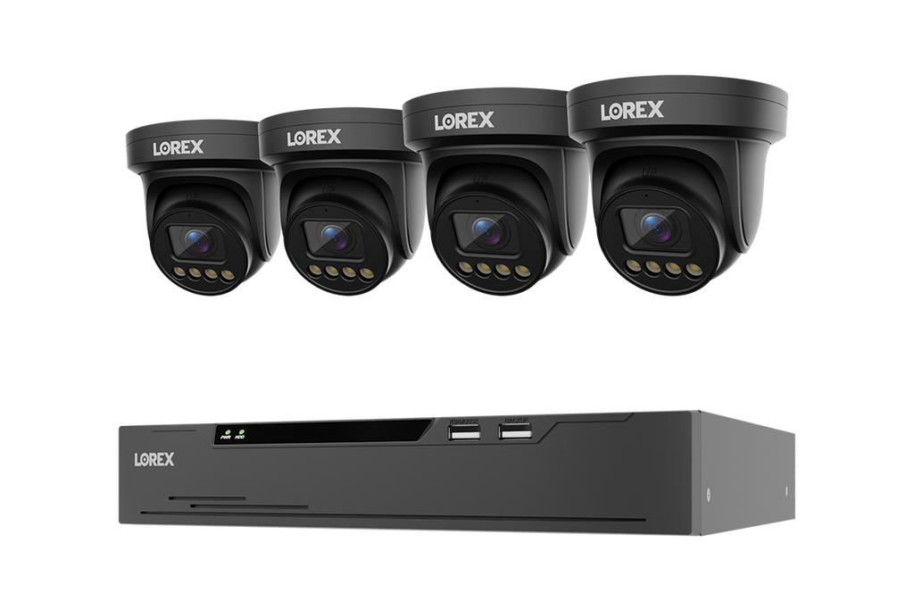 Lorex Connect X Series 4K 8-Channel Wired NVR System with X3 Turret Security Cameras - 2TB