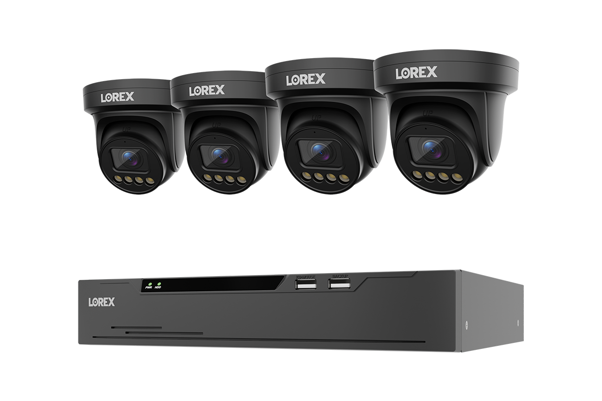 Lorex Connect X Series 4K 8-Channel Wired NVR System with X3 Turret Security Cameras - 2TB