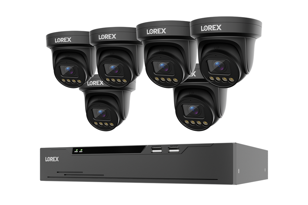 Lorex Connect X Series 4K 8-Channel Wired NVR System with X3 Turret Security Cameras - 2TB