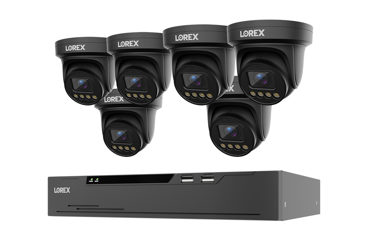 Lorex Connect X Series 4K 8-Channel Wired NVR System with X3 Turret Security Cameras - 2TB