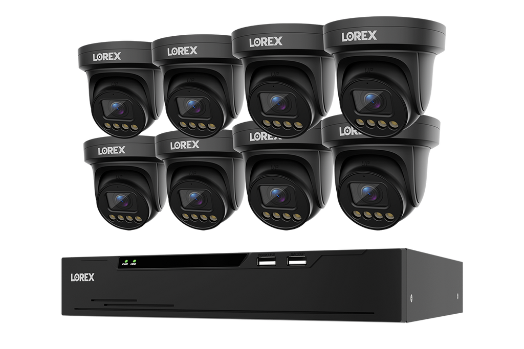 Lorex Connect X Series 4K 8-Channel Wired NVR System with X3 Turret Security Cameras - 2TB