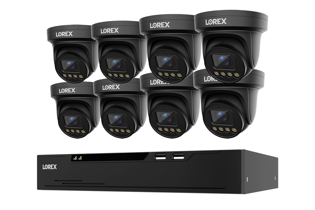 Lorex Connect X Series 4K 8-Channel Wired NVR System with X3 Turret Security Cameras - 2TB