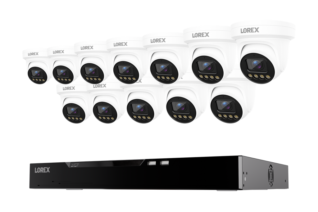 Lorex Connect X Series 4K 16-Channel Wired NVR System with X3 Turret Security Cameras - 4TB
