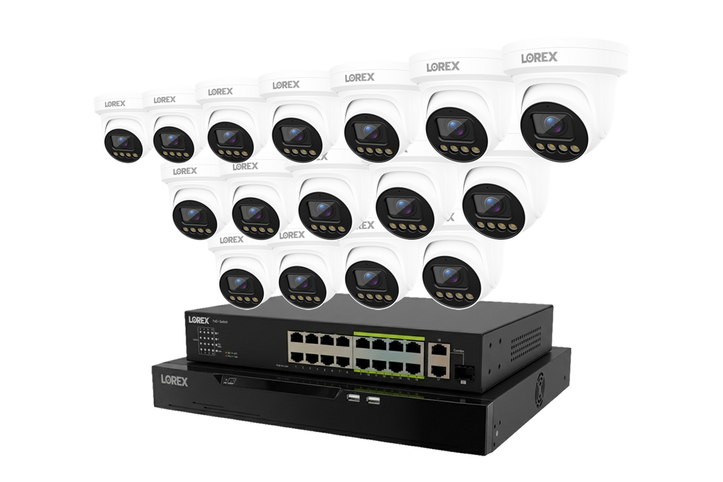 Lorex Connect X Series 4K 32-Channel Wired NVR System with X3 Turret Security Cameras - 8TB