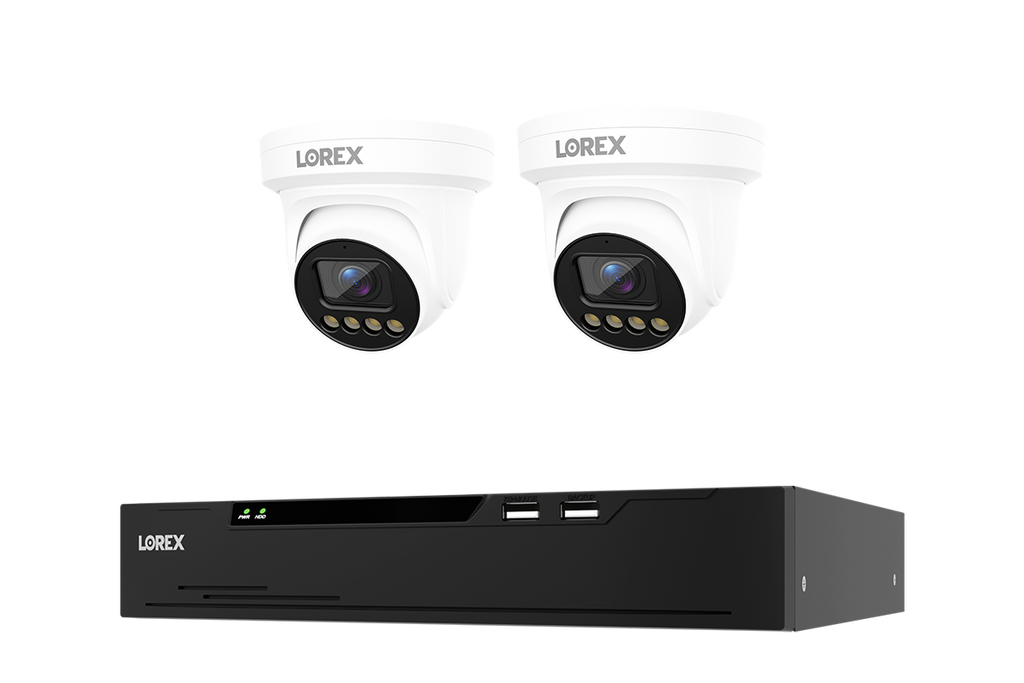 Lorex Connect X Series 4K 8-Channel Wired NVR System with X3 Turret Security Cameras - 2TB