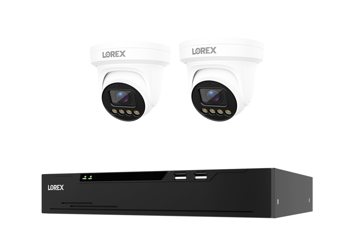 Lorex Connect X Series 4K 8-Channel Wired NVR System with X3 Turret Security Cameras - 2TB