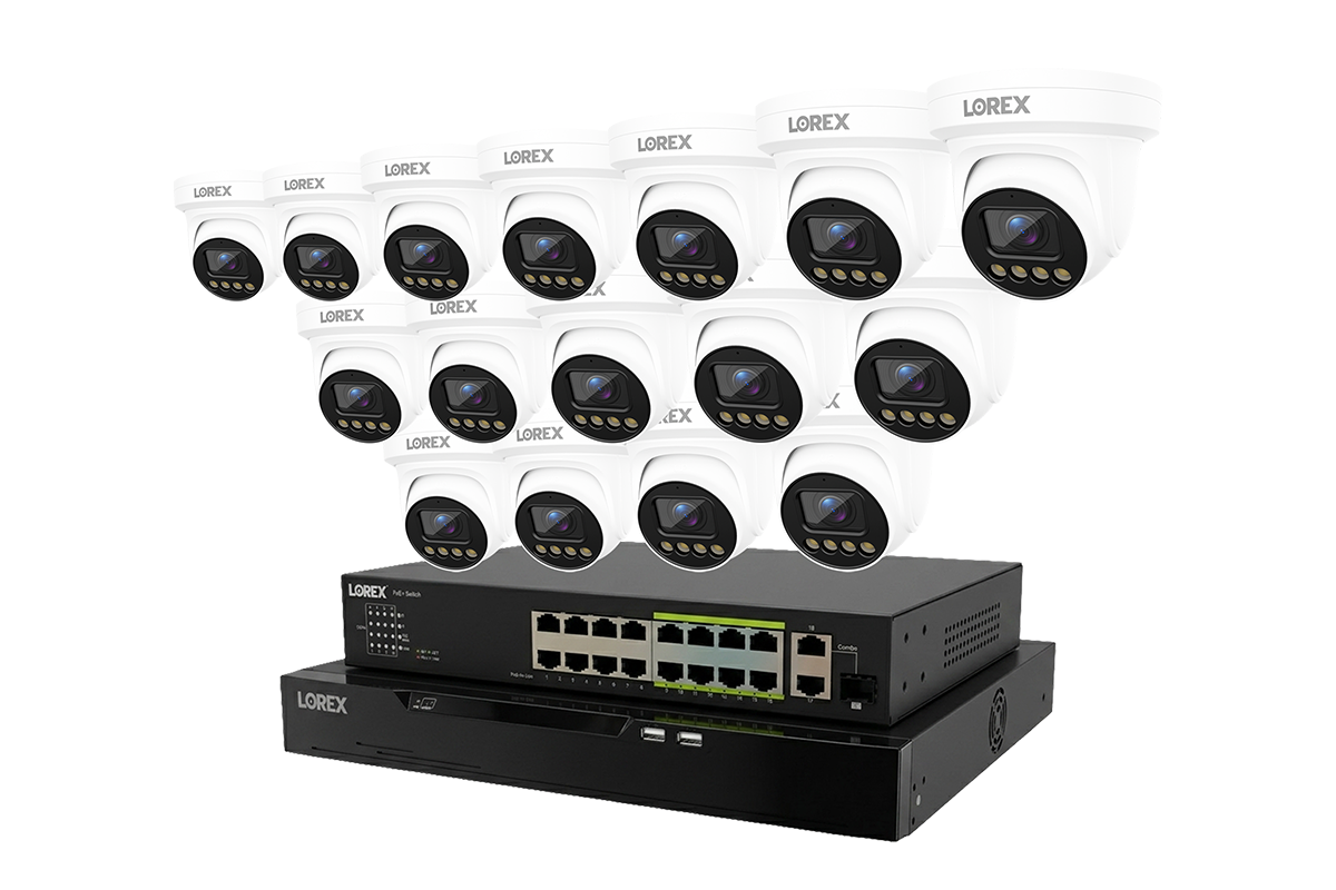Lorex Connect X Series 4K 32-Channel Wired NVR System with X3 Turret Security Cameras - 8TB