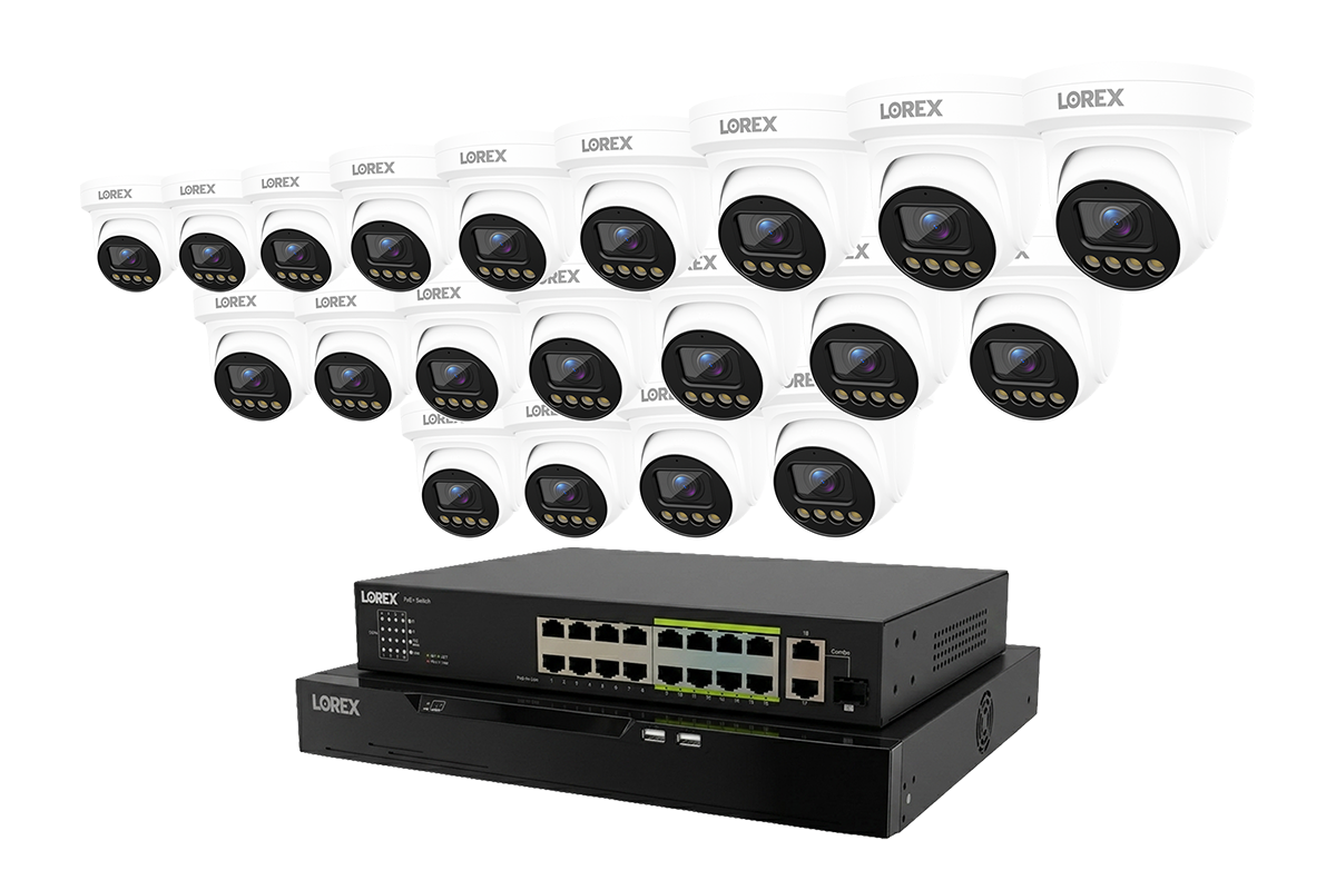 Lorex Connect X Series 4K 32-Channel Wired NVR System with X3 Turret Security Cameras - 8TB