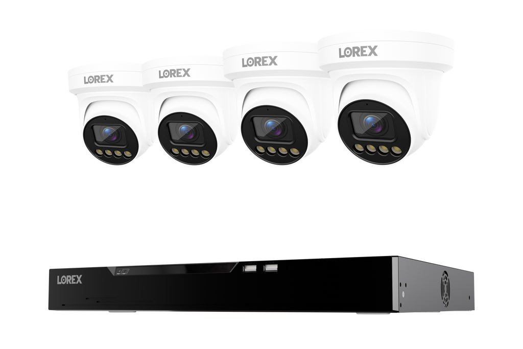 Lorex Connect X Series 4K 16-Channel Wired NVR System with X3 Turret Security Cameras - 4TB