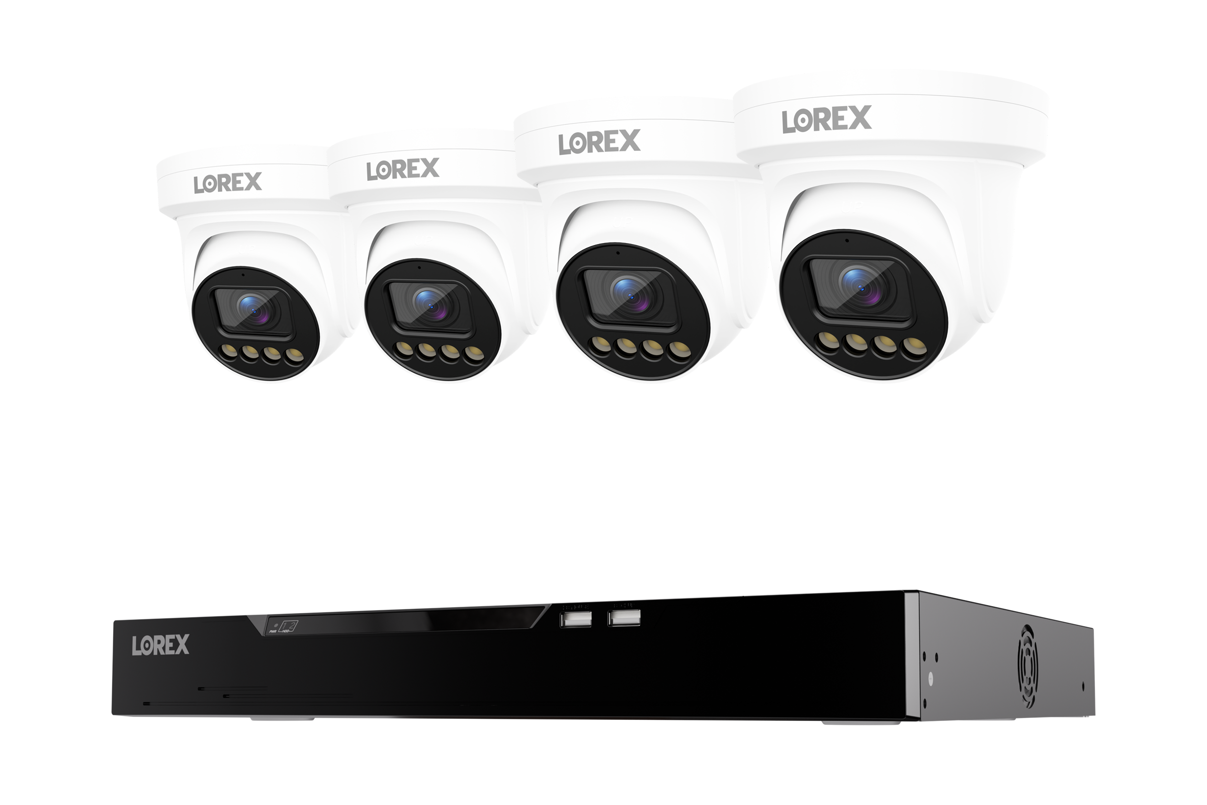 Lorex Connect X Series 4K 16-Channel Wired NVR System with X3 Turret Security Cameras - 4TB