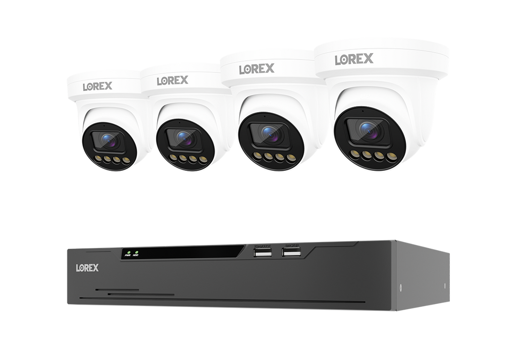 Lorex Connect X Series 4K 8-Channel Wired NVR System with X3 Turret Security Cameras - 2TB