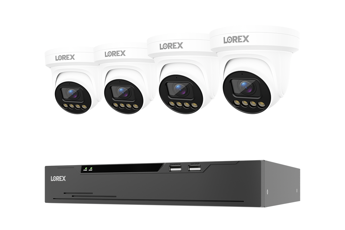 Lorex Connect X Series 4K 8-Channel Wired NVR System with X3 Turret Security Cameras - 2TB