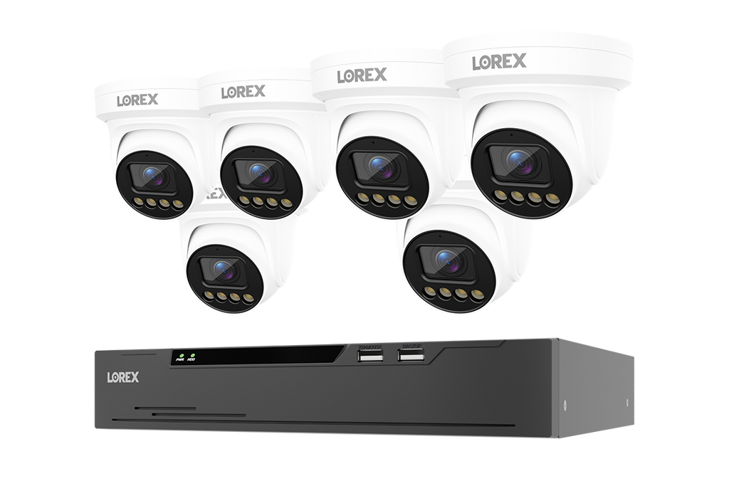 Lorex Connect X Series 4K 8-Channel Wired NVR System with X3 Turret Security Cameras - 2TB