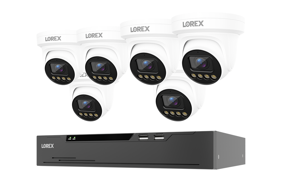 Lorex Connect X Series 4K 8-Channel Wired NVR System with X3 Turret Security Cameras - 2TB