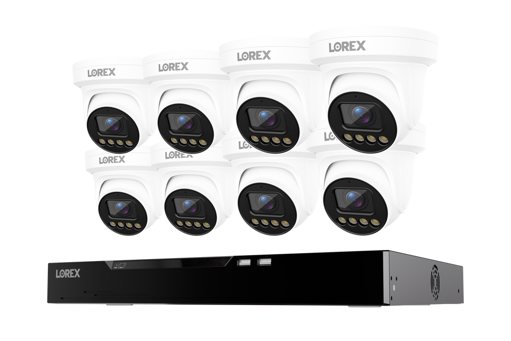 Lorex Connect X Series 4K 16-Channel Wired NVR System with X3 Turret Security Cameras - 4TB