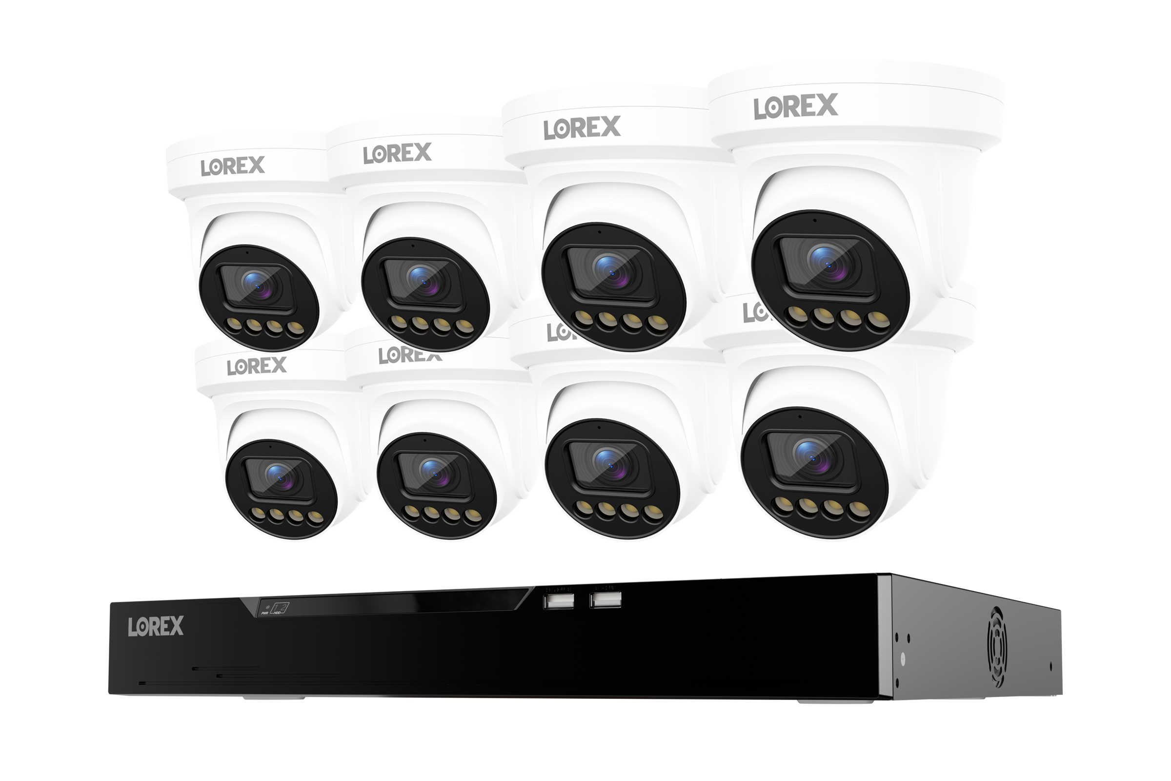 Lorex Connect X Series 4K 16-Channel Wired NVR System with X3 Turret Security Cameras - 4TB