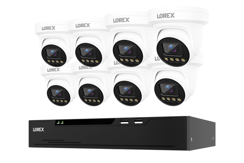 Lorex Connect X Series 4K 8-Channel Wired NVR System with X3 Turret Security Cameras - 2TB