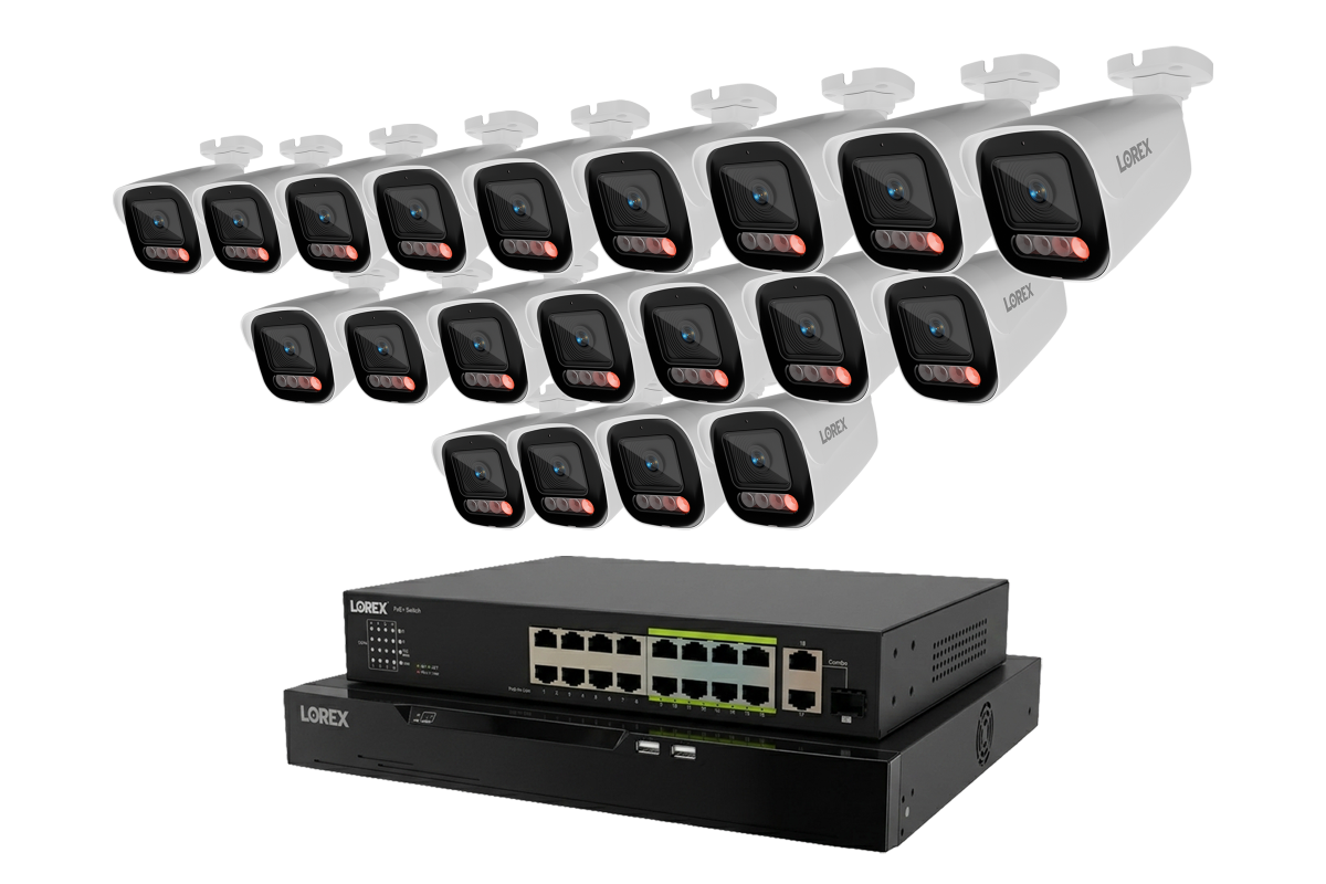 Lorex Connect X Series 4K 32-Channel Wired NVR System with X5 Bullet Security Cameras - 8TB