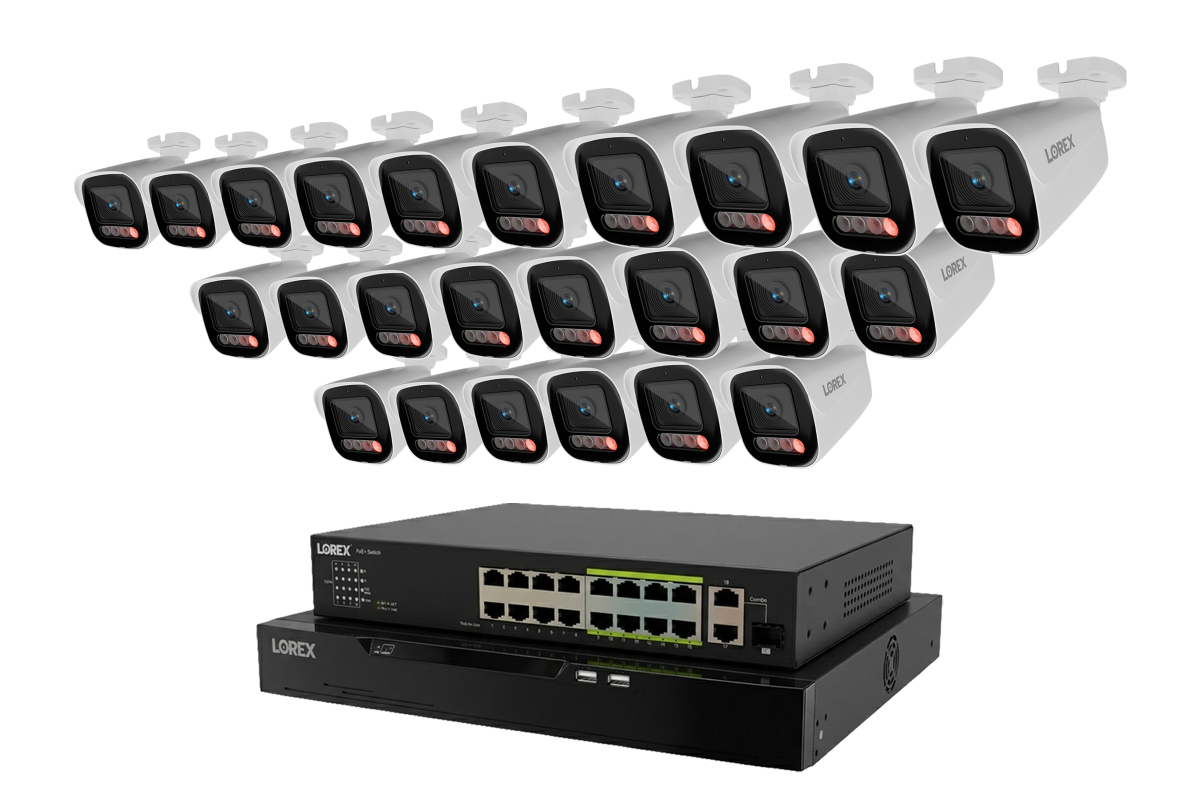 Lorex Connect X Series 4K 32-Channel Wired NVR System with X5 Bullet Security Cameras - 8TB