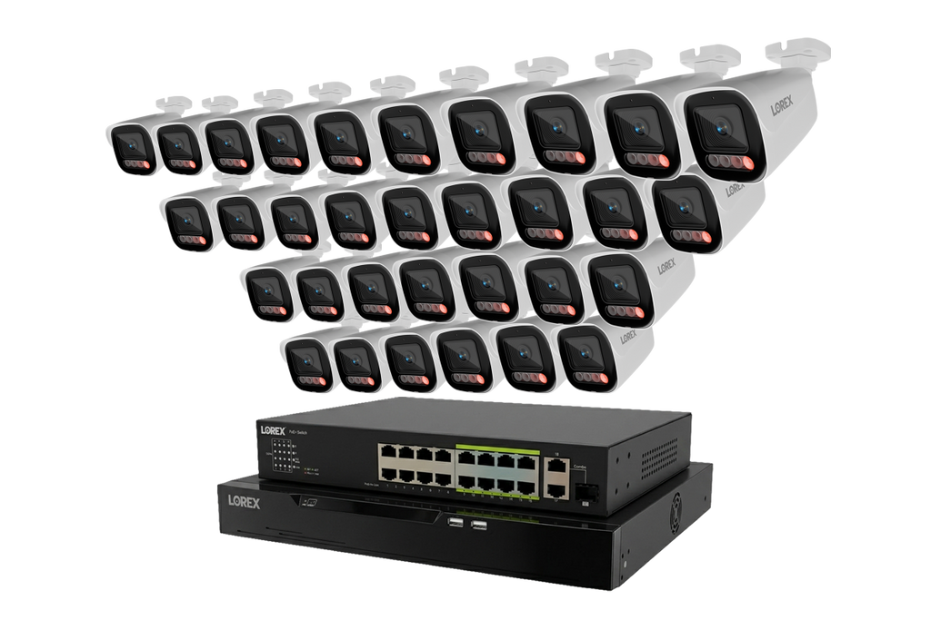Lorex Connect X Series 4K 32-Channel Wired NVR System with X5 Bullet Security Cameras - 8TB