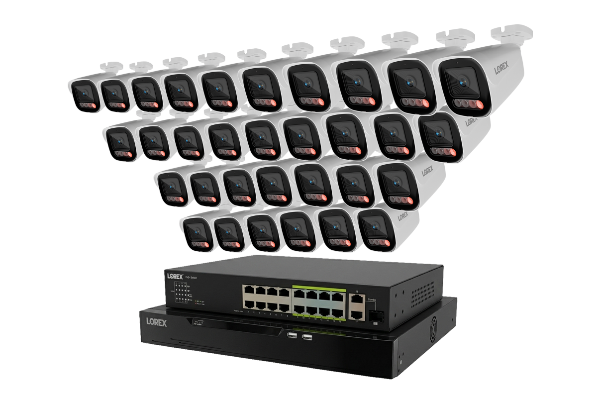 Lorex Connect X Series 4K 32-Channel Wired NVR System with X5 Bullet Security Cameras - 8TB