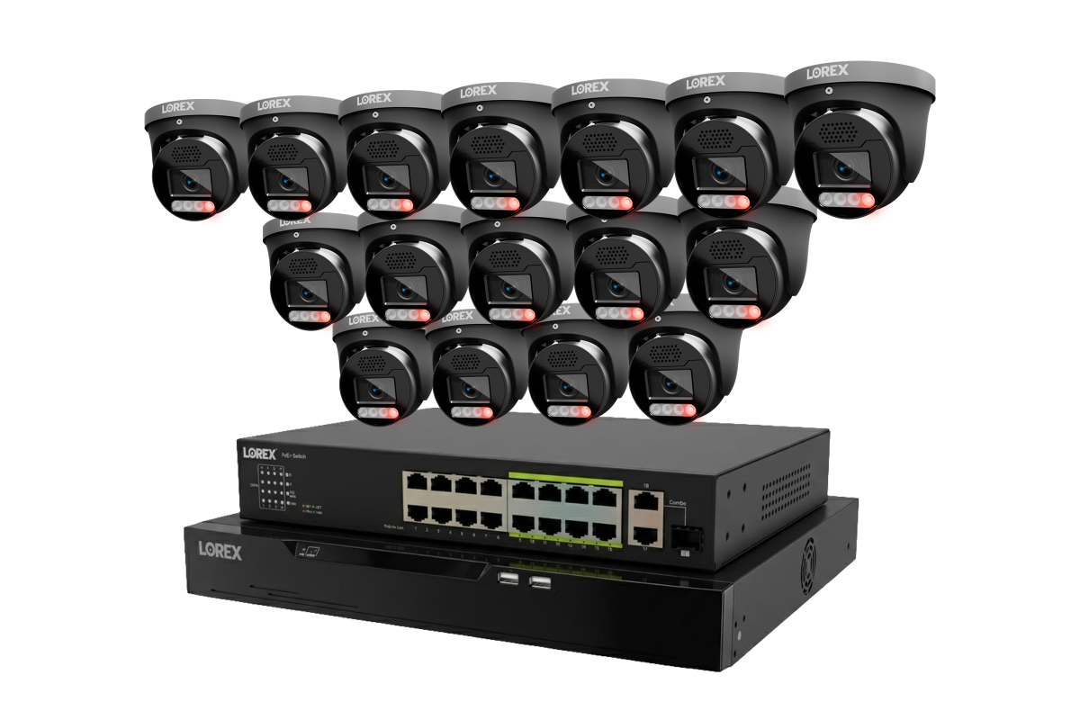 Lorex Connect X Series 4K 32-Channel Wired NVR System with X5 Turret Security Cameras - 8TB