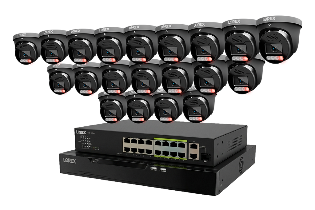Lorex Connect X Series 4K 32-Channel Wired NVR System with X5 Turret Security Cameras - 8TB